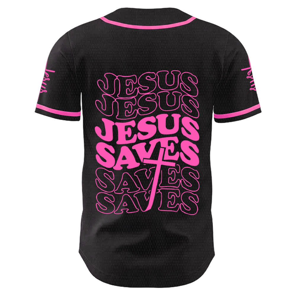 Christianartworkshop Maillot de baseball unisexe personnalisé « Jésus sauve » - image 16