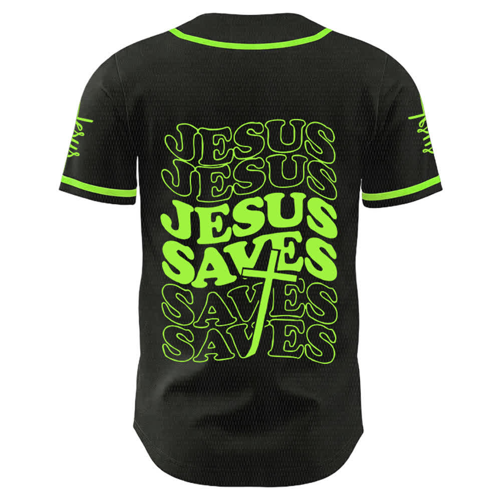 Christianartworkshop Maillot de baseball unisexe personnalisé « Jésus sauve » - image 19