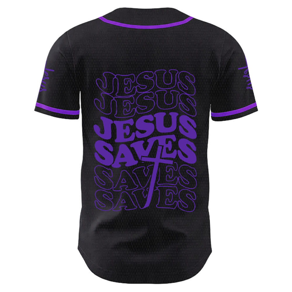 Christianartworkshop Maillot de baseball unisexe personnalisé « Jésus sauve » - image 22