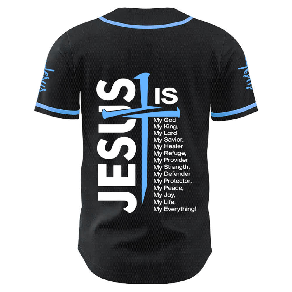 Christianartworkshop Maillot de baseball unisexe « Jésus est mon tout » - image 1
