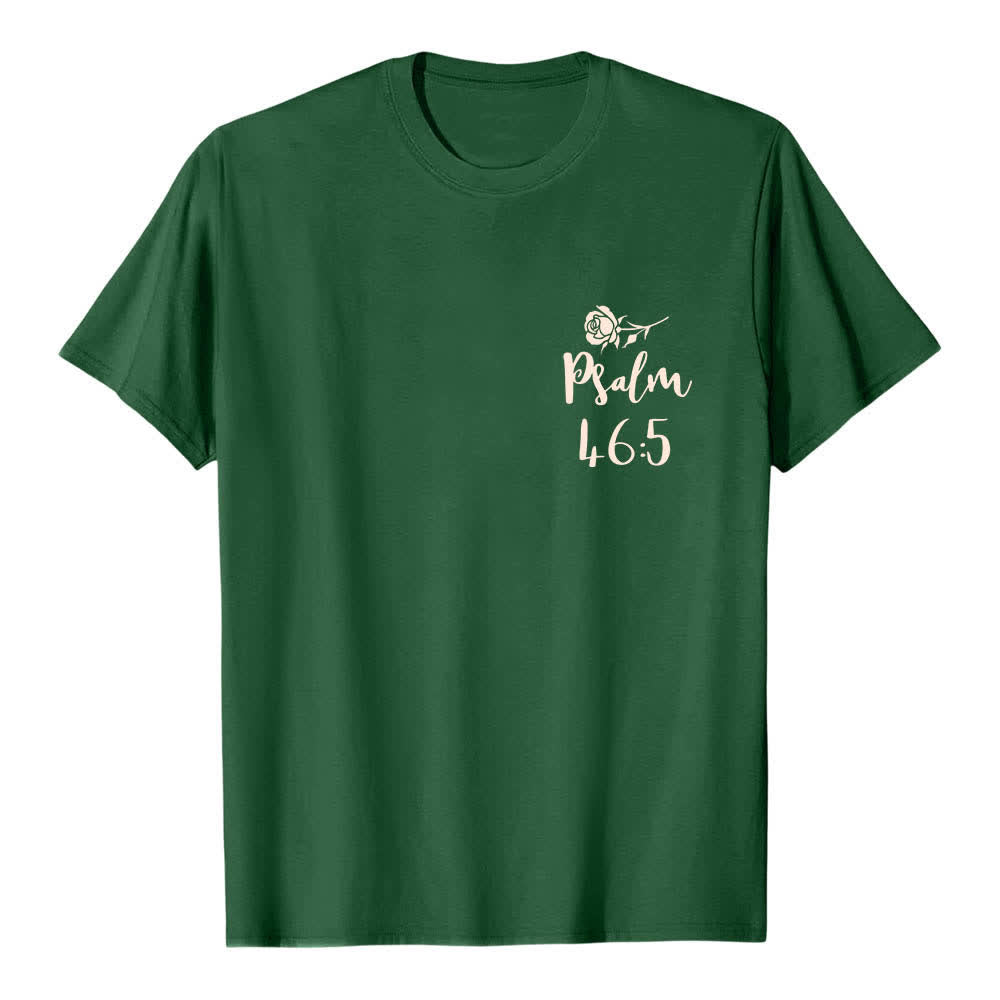 Christianartworkshop T-shirt classique imprimé avec le verset Psaume 46:5 et l'inscription « Dieu est en elle » (double face) - image 26
