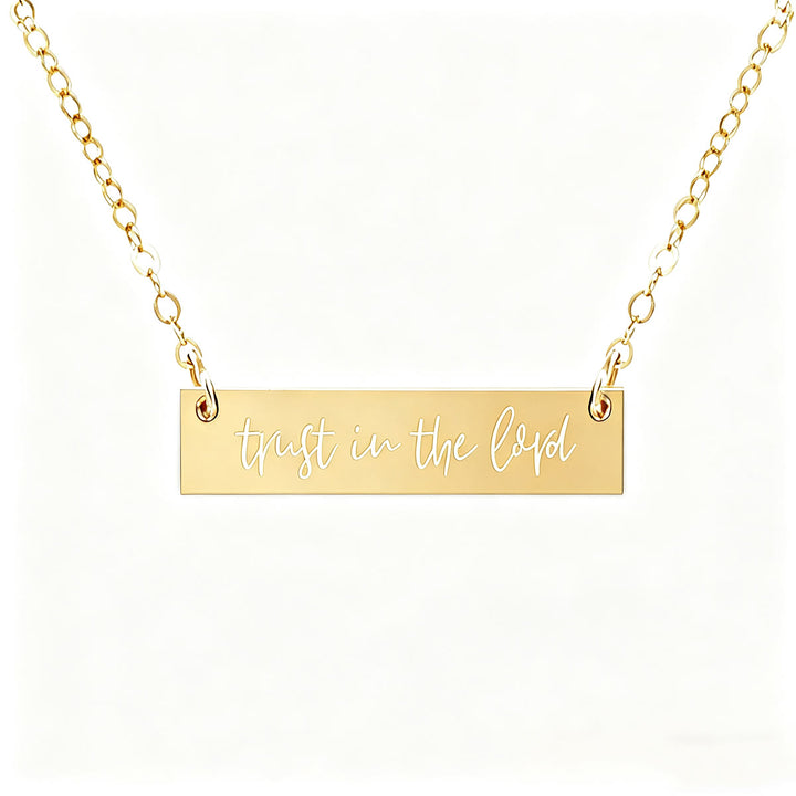 Christianartworkshop Collier pendentif barre gravé d'un verset religieux - Ayez confiance en le Seigneur - image 7