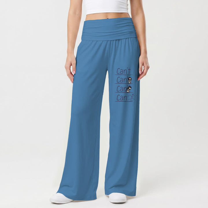 Christianartworkshop Pantalon large décontracté pour femme « Foi et impossible à faire » avec inscription « Foi en dessin animé ». - image 4