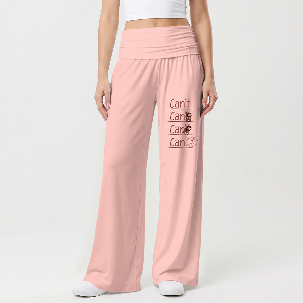 Christianartworkshop Pantalon large décontracté pour femme « Foi et impossible à faire » avec inscription « Foi en dessin animé ». - image 13