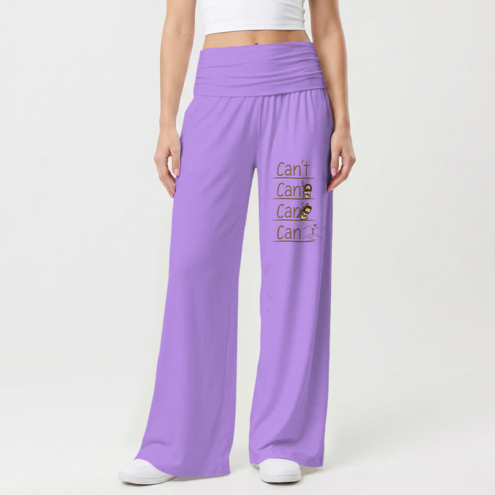Christianartworkshop Pantalon large décontracté pour femme « Foi et impossible à faire » avec inscription « Foi en dessin animé ». - image 10