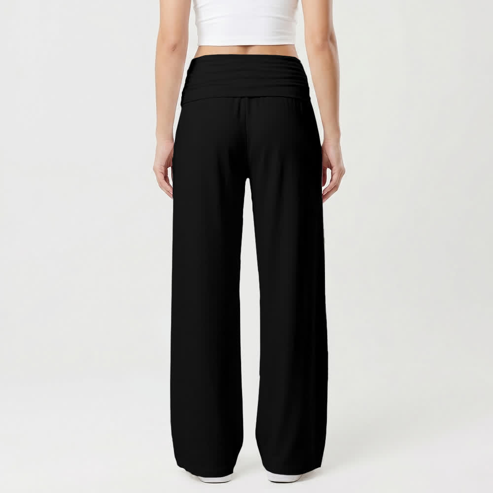 Christianartworkshop Pantalon large pour femme, style décontracté, avec une illustration de la Vierge Marie miraculeuse et des versets bibliques portugais. - image 2