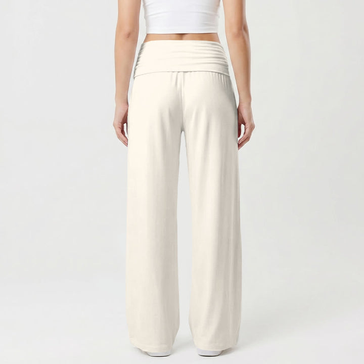 Christianartworkshop Pantalon large pour femme, style décontracté, avec une illustration de la Vierge Marie miraculeuse et des versets bibliques portugais. - image 5