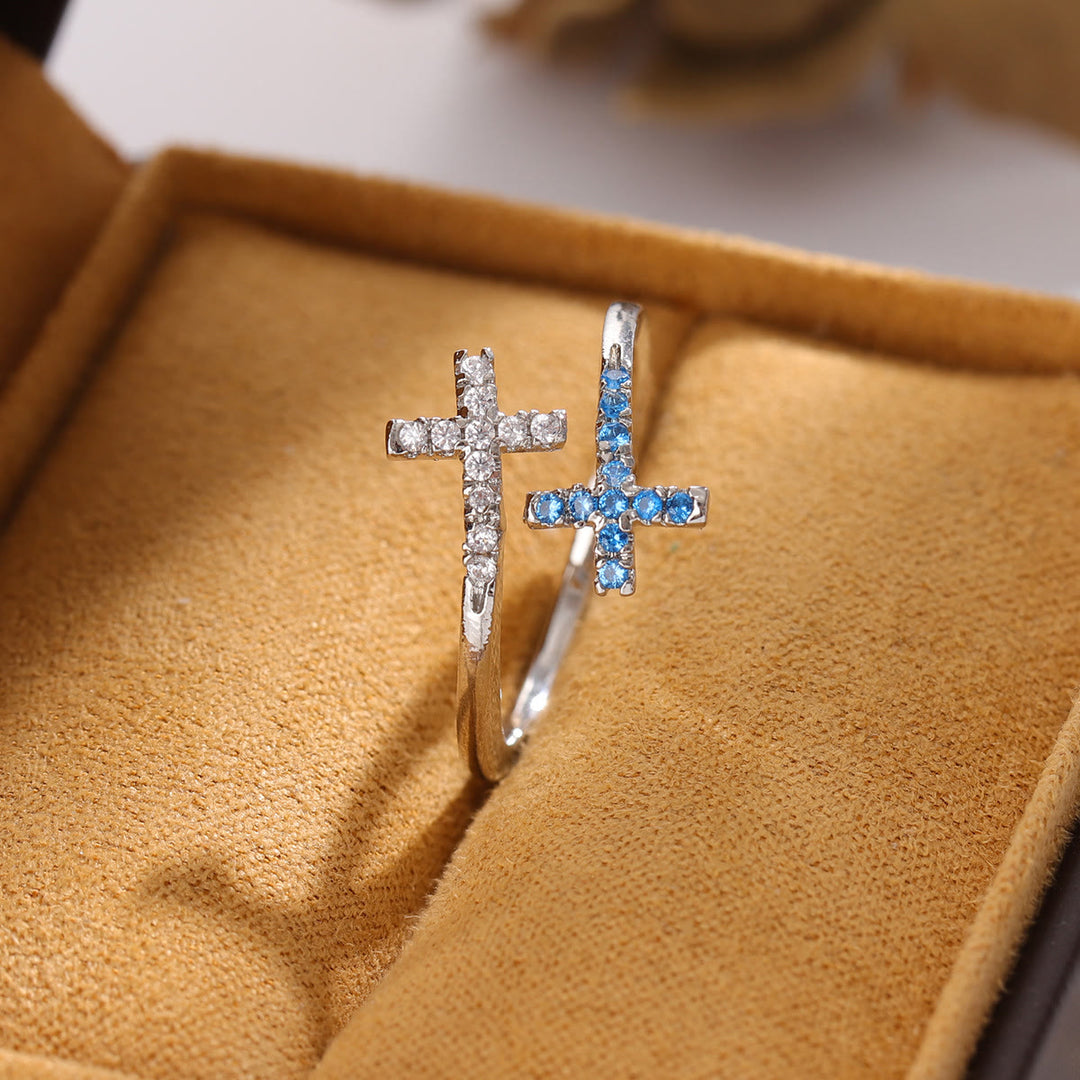 Christianartworkshop Bague ajustable Sparkling Cross Bypass - image 3