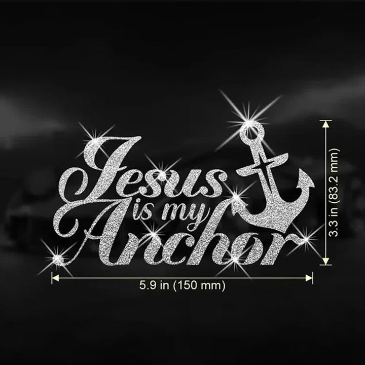 Christianartworkshop Autocollant de voiture chrétien brillant « Jésus est mon ancre » - image 6
