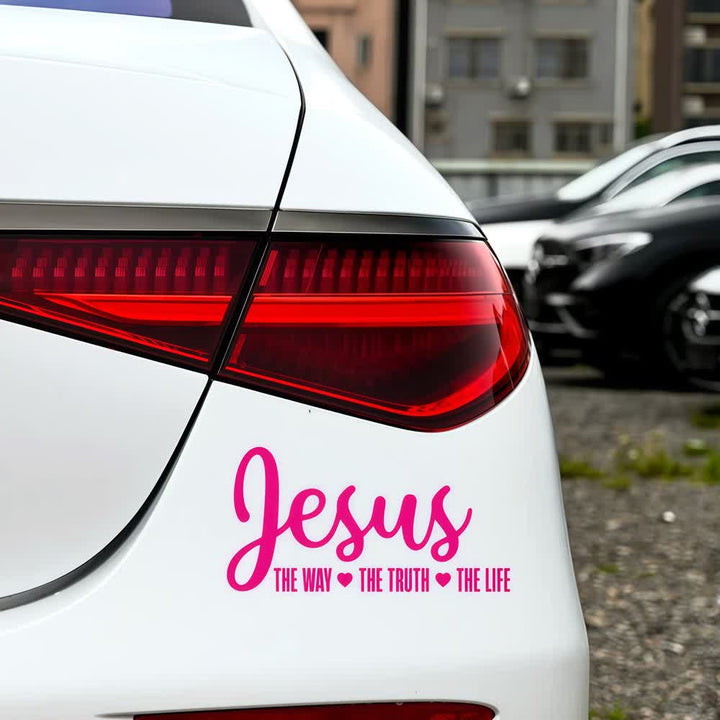 Christianartworkshop Jésus, le chemin, la vérité, la vie, autocollant de voiture sur la foi religieuse - image 8