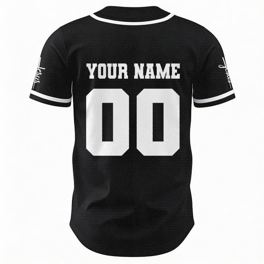 Christianartworkshop Maillot de baseball unisexe personnalisé classique Jésus - image 3