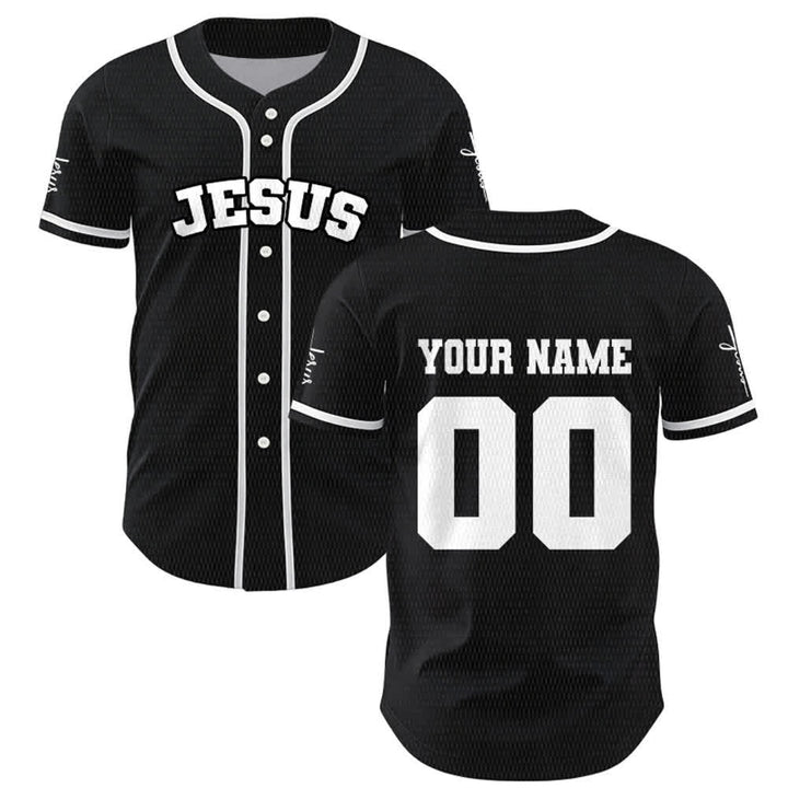 Christianartworkshop Maillot de baseball unisexe personnalisé classique Jésus - image 1