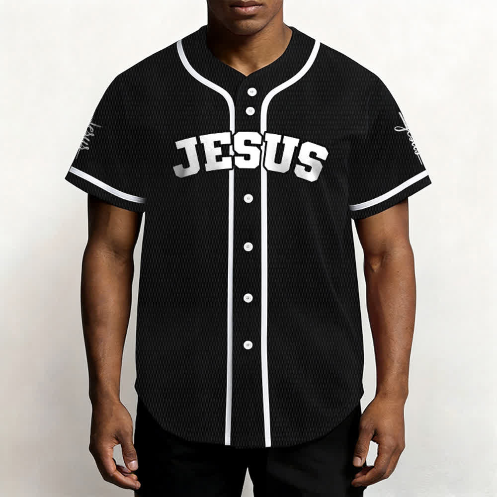 Christianartworkshop Maillot de baseball unisexe personnalisé classique Jésus - image 4