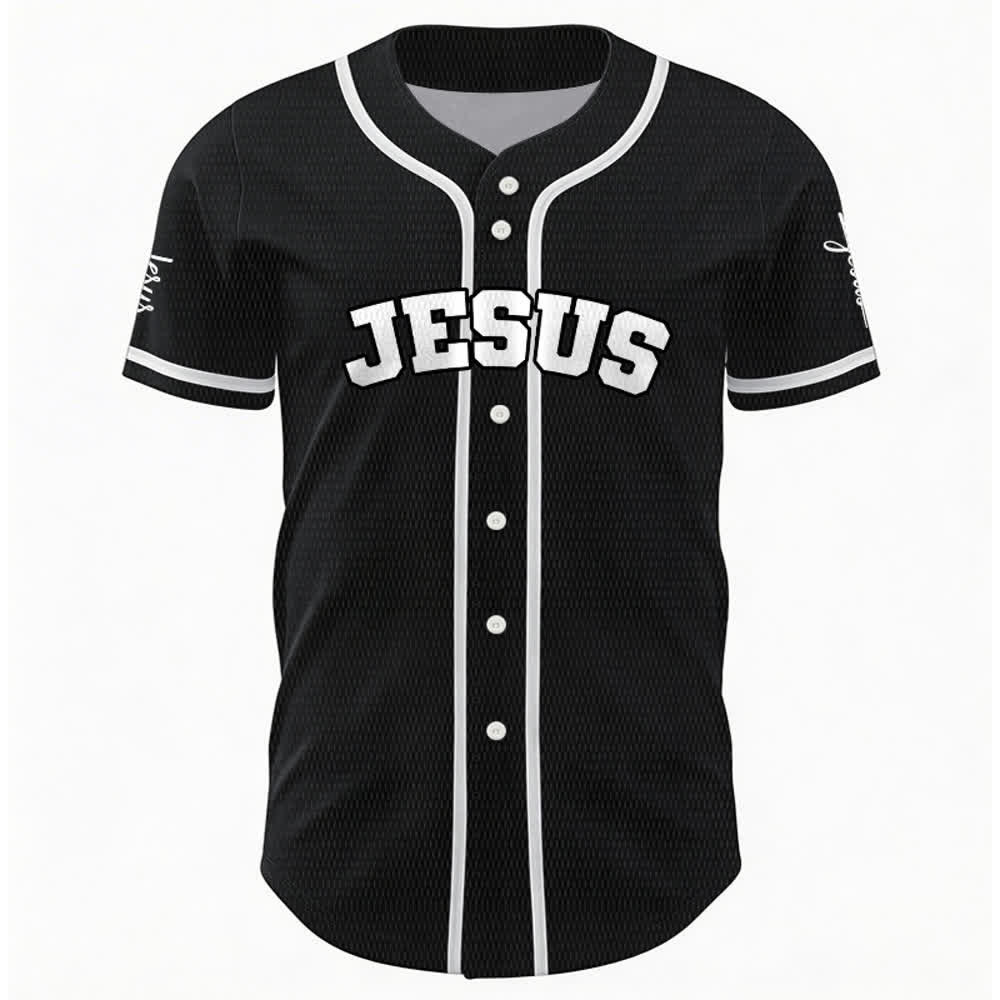 Christianartworkshop Maillot de baseball unisexe personnalisé classique Jésus - image 2