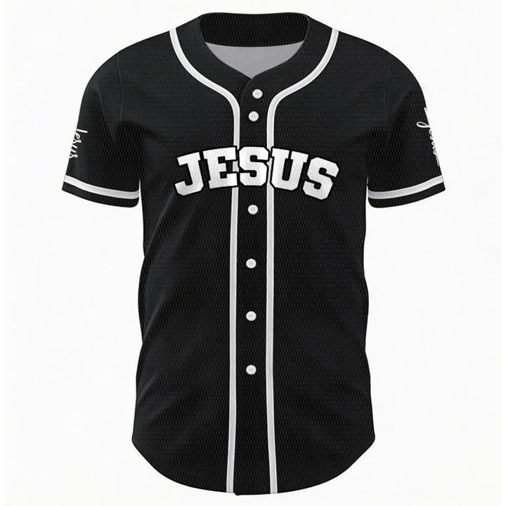 Christianartworkshop Maillot de baseball unisexe personnalisé classique Jésus - image 2
