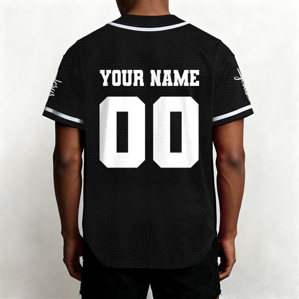 Christianartworkshop Maillot de baseball unisexe personnalisé classique Jésus - image 5