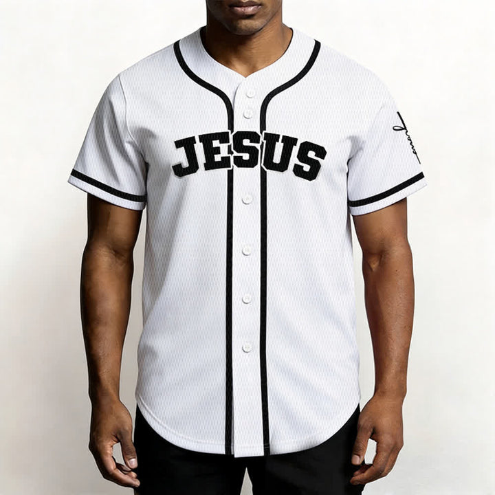 Christianartworkshop Maillot de baseball unisexe personnalisé classique Jésus - image 12