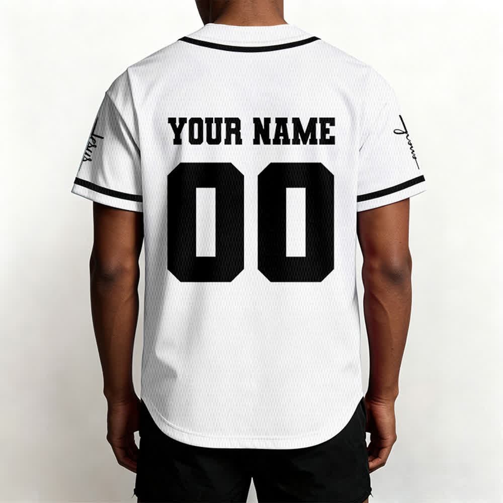 Christianartworkshop Maillot de baseball unisexe personnalisé classique Jésus - image 13