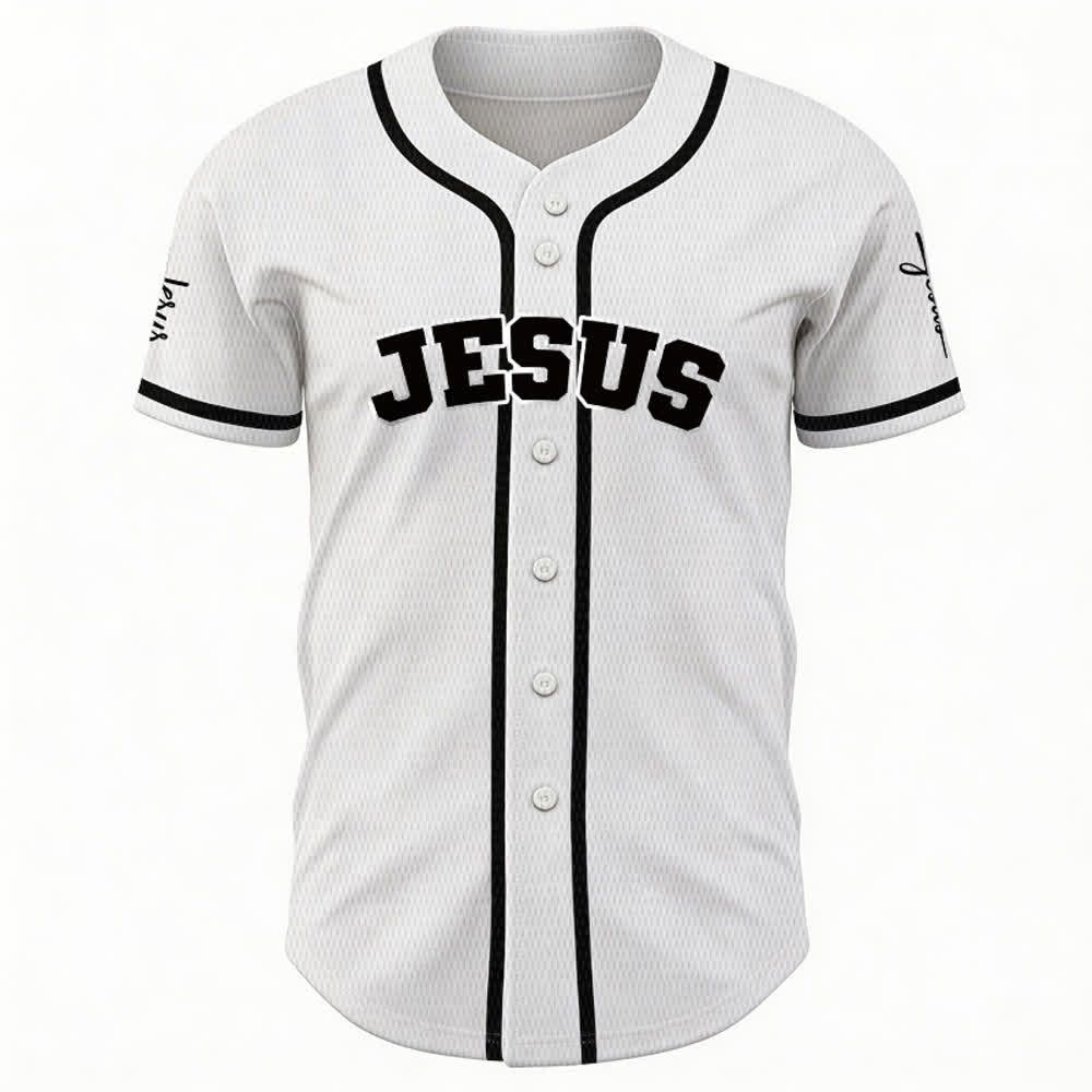 Christianartworkshop Maillot de baseball unisexe personnalisé classique Jésus - image 10