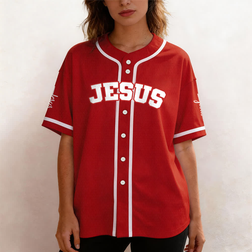 Christianartworkshop Maillot de baseball unisexe personnalisé classique Jésus - image 20