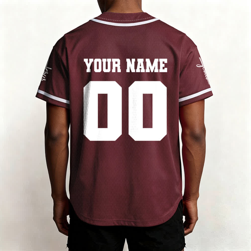 Christianartworkshop Maillot de baseball unisexe personnalisé classique Jésus - image 29