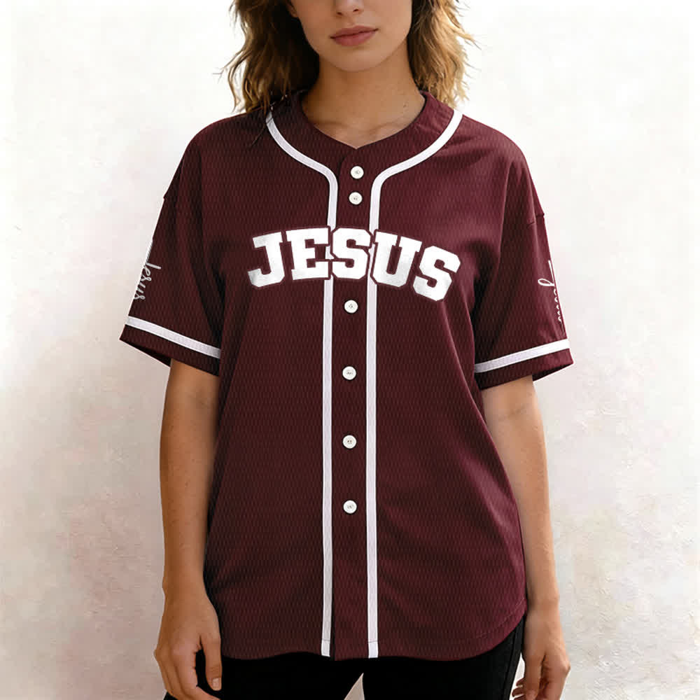 Christianartworkshop Maillot de baseball unisexe personnalisé classique Jésus - image 30
