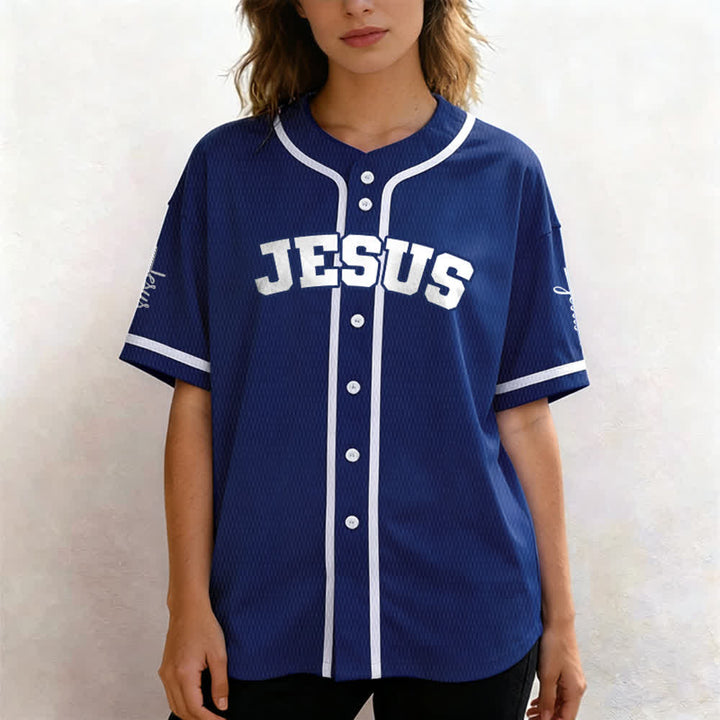 Christianartworkshop Maillot de baseball unisexe personnalisé classique Jésus - image 46