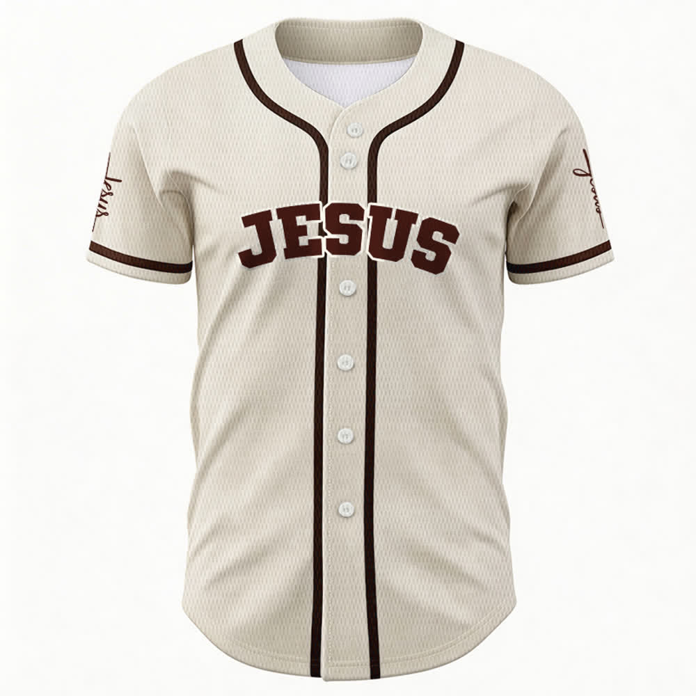 Christianartworkshop Maillot de baseball unisexe personnalisé classique Jésus - image 58