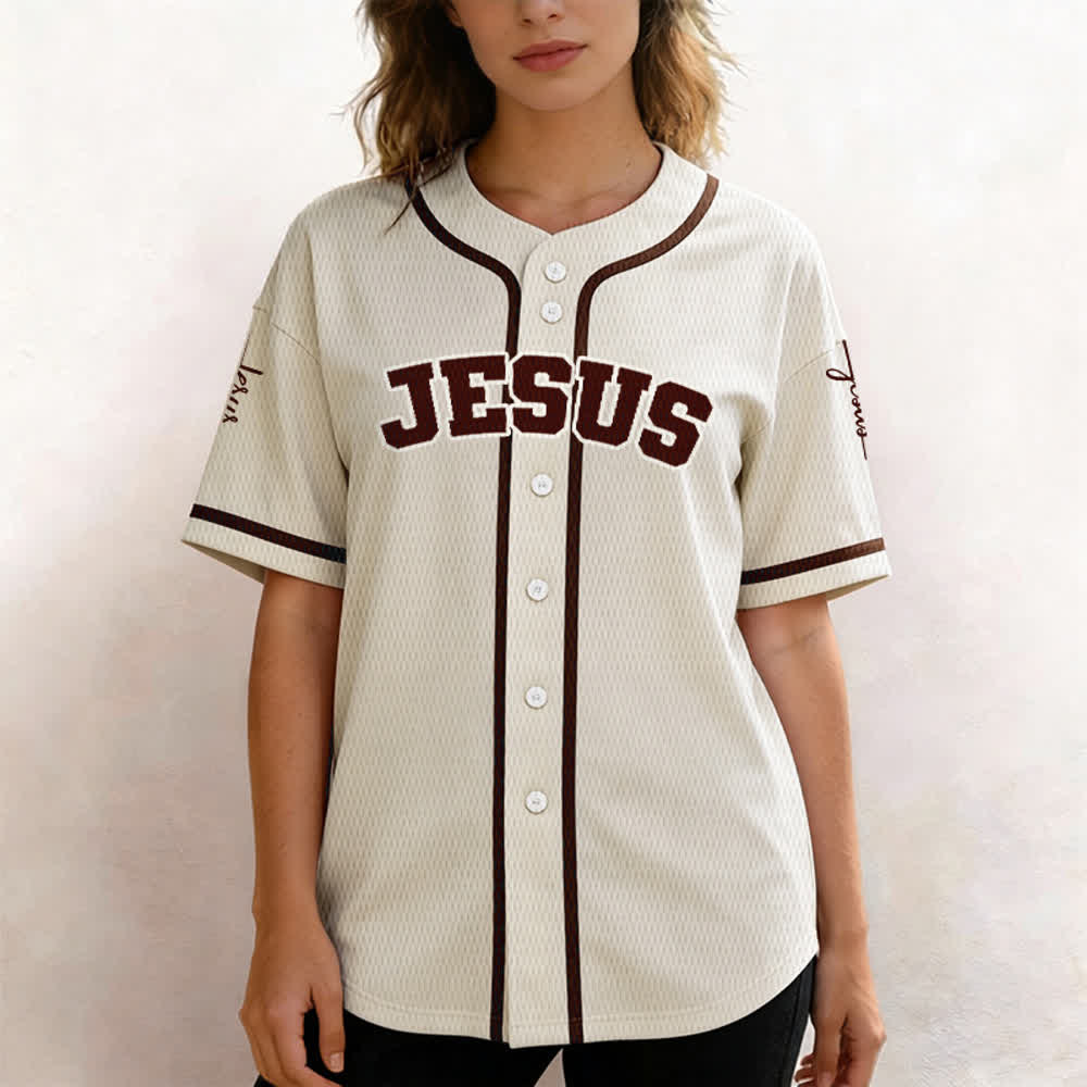 Christianartworkshop Maillot de baseball unisexe personnalisé classique Jésus - image 62