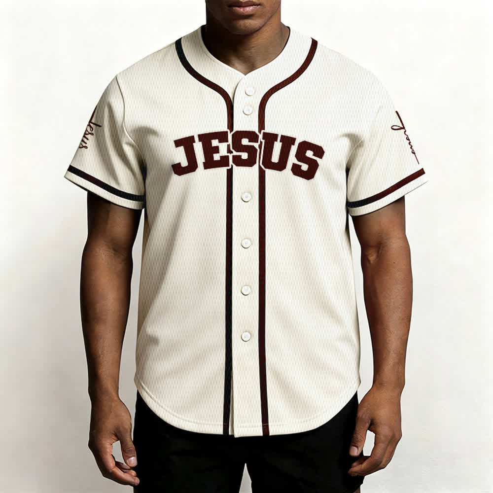 Christianartworkshop Maillot de baseball unisexe personnalisé classique Jésus - image 60