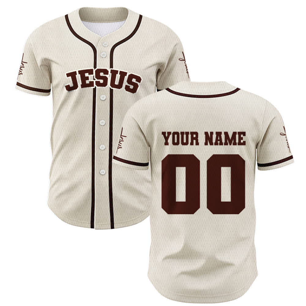Christianartworkshop Maillot de baseball unisexe personnalisé classique Jésus - image 57