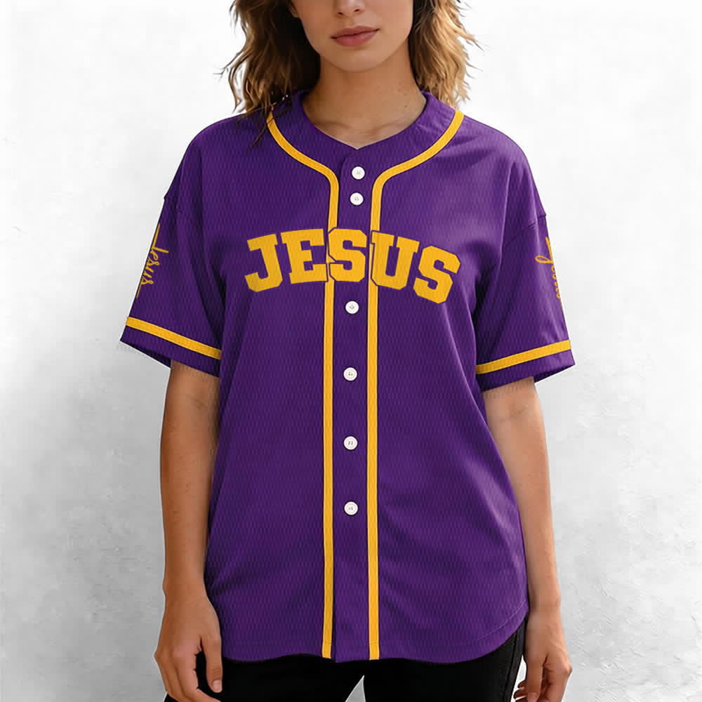 Christianartworkshop Maillot de baseball unisexe personnalisé classique Jésus - image 68