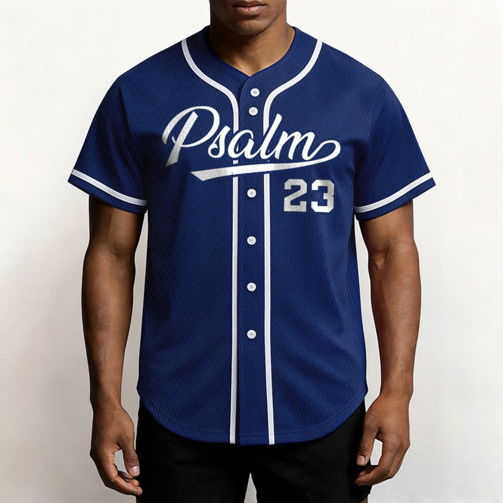 Maillot de baseball unisexe style rétro sport Christianartworkshop Psaume 23 - image 3