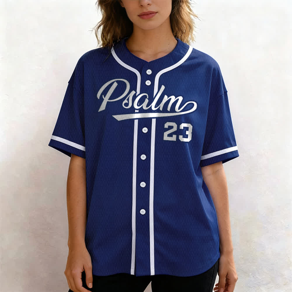 Maillot de baseball unisexe style rétro sport Christianartworkshop Psaume 23 - image 5