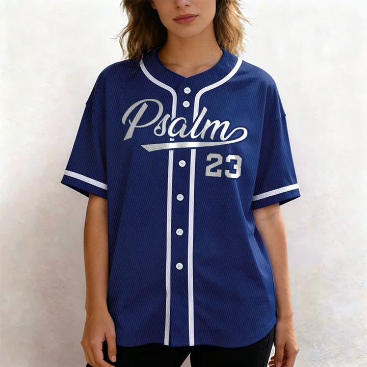 Maillot de baseball unisexe style rétro sport Christianartworkshop Psaume 23 - image 5