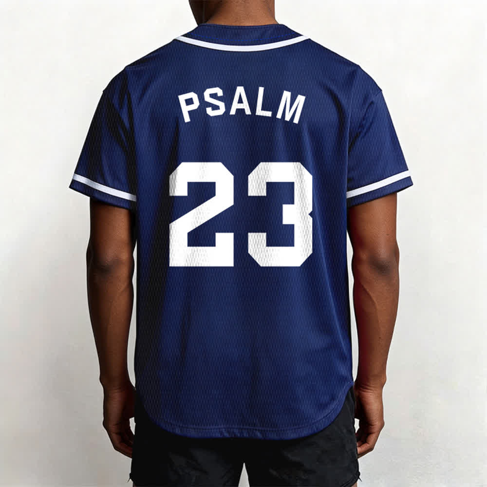 Maillot de baseball unisexe style rétro sport Christianartworkshop Psaume 23 - image 4