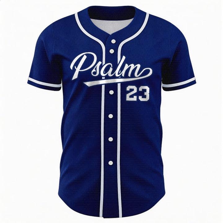 Maillot de baseball unisexe style rétro sport Christianartworkshop Psaume 23 - image 1
