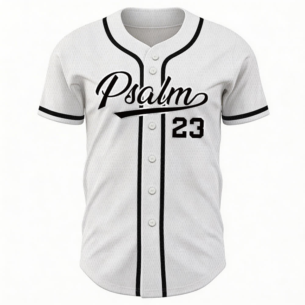 Maillot de baseball unisexe style rétro sport Christianartworkshop Psaume 23 - image 8