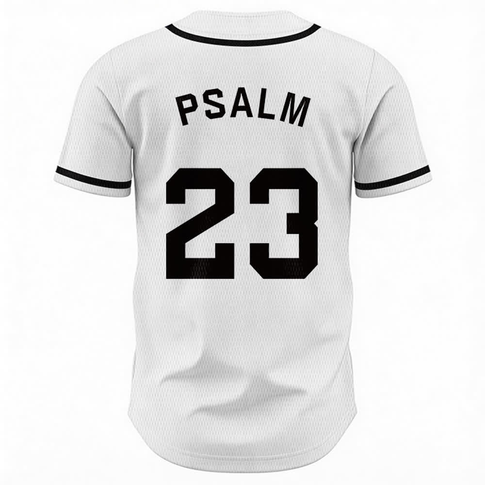 Maillot de baseball unisexe style rétro sport Christianartworkshop Psaume 23 - image 9