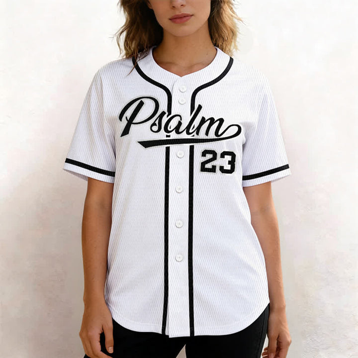 Maillot de baseball unisexe style rétro sport Christianartworkshop Psaume 23 - image 12