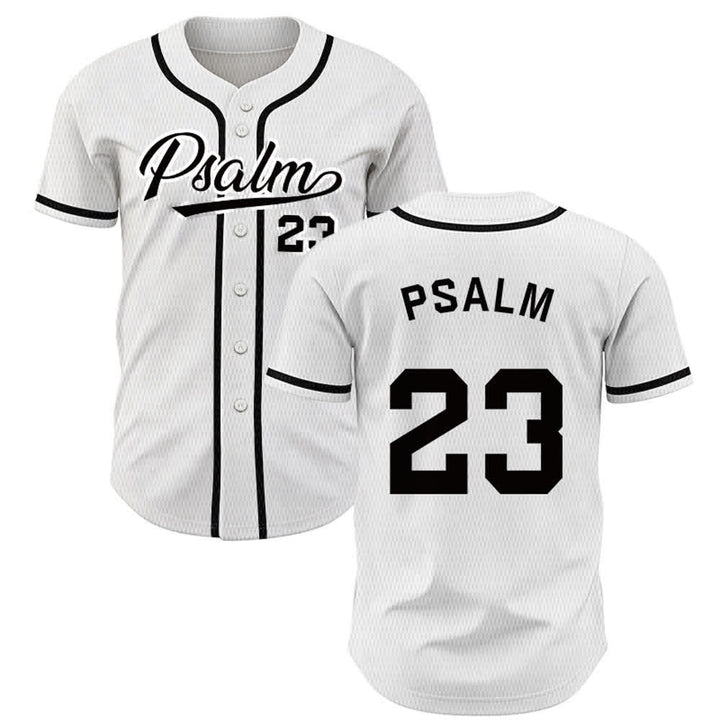 Maillot de baseball unisexe style rétro sport Christianartworkshop Psaume 23 - Blanc - 5XL - image 7