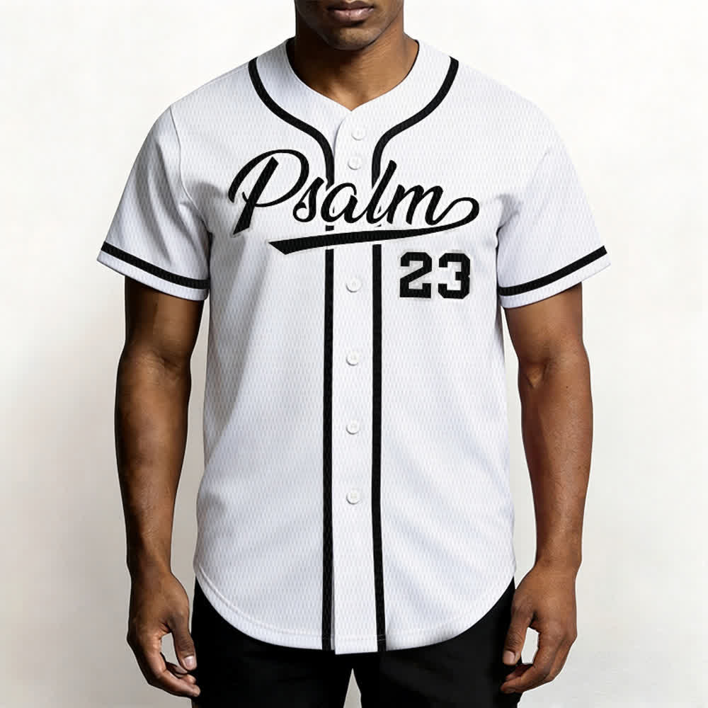Maillot de baseball unisexe style rétro sport Christianartworkshop Psaume 23 - image 10