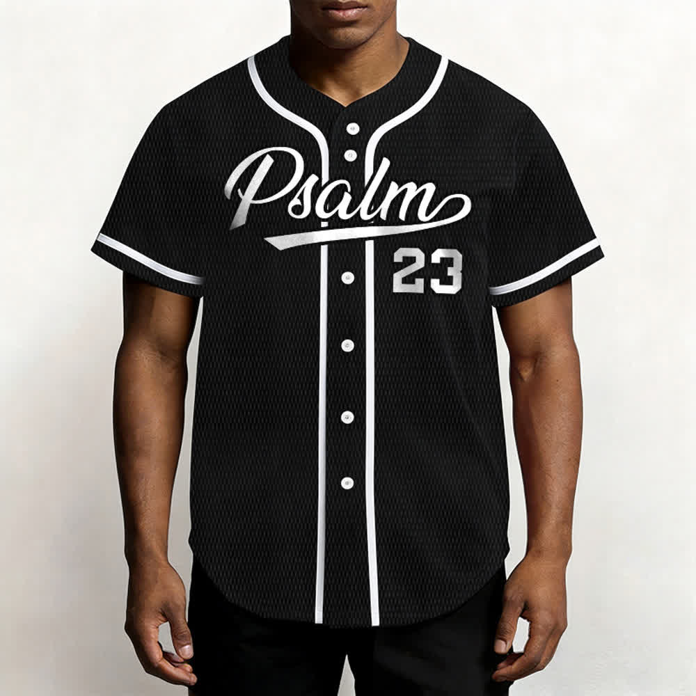Maillot de baseball unisexe style rétro sport Christianartworkshop Psaume 23 - image 17