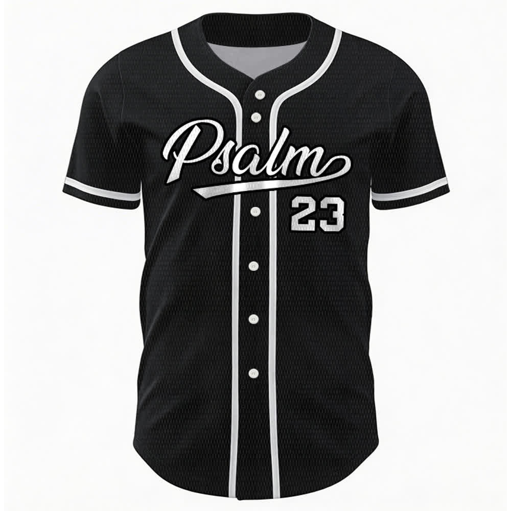 Maillot de baseball unisexe style rétro sport Christianartworkshop Psaume 23 - image 15
