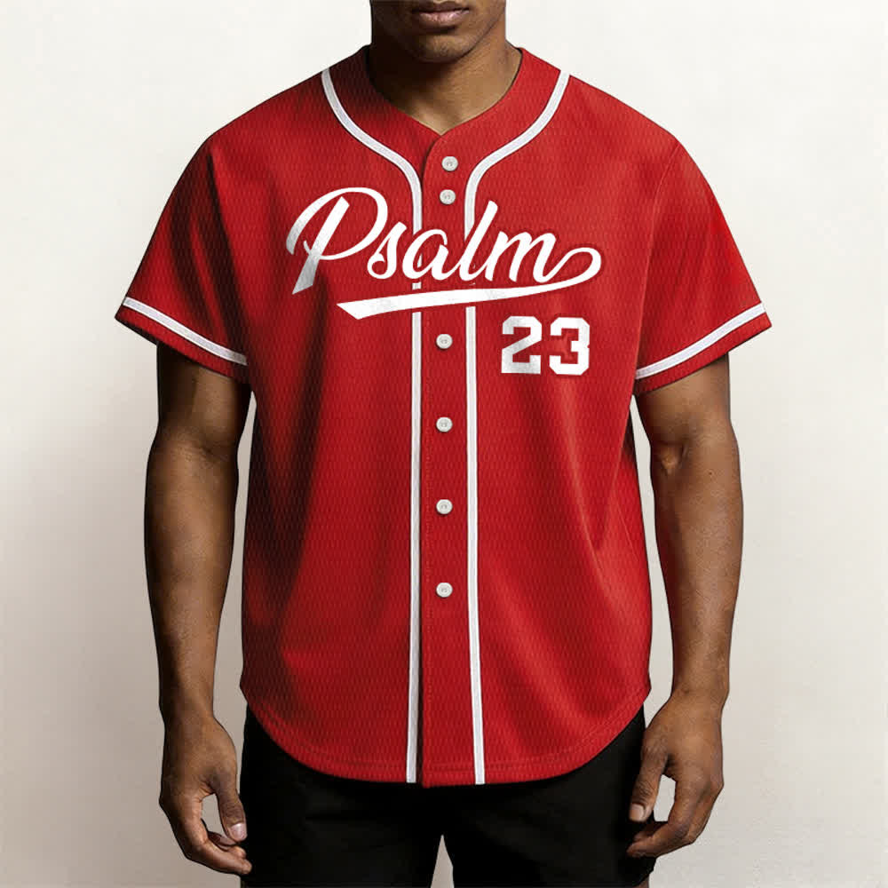 Maillot de baseball unisexe style rétro sport Christianartworkshop Psaume 23 - image 26
