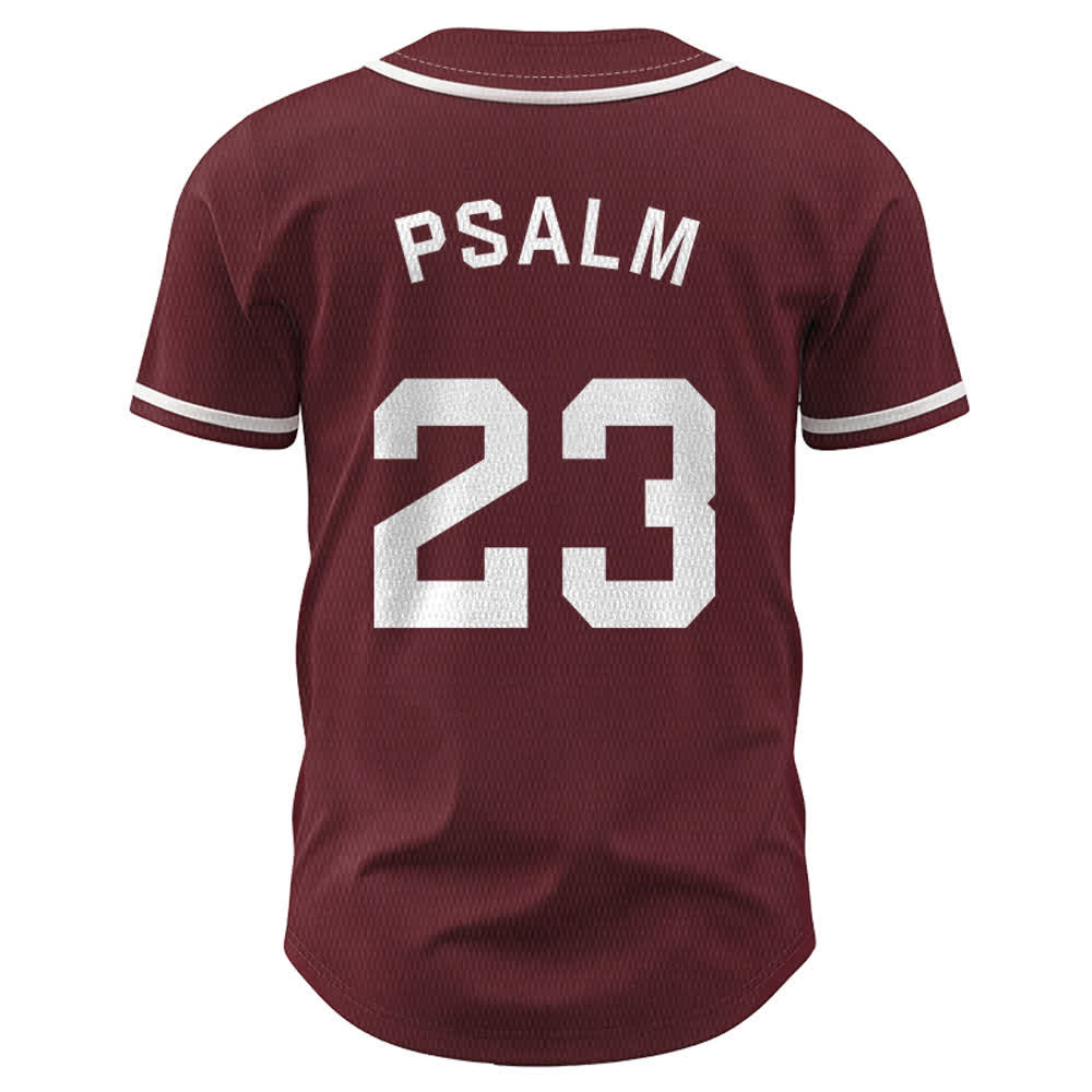 Maillot de baseball unisexe style rétro sport Christianartworkshop Psaume 23 - image 30