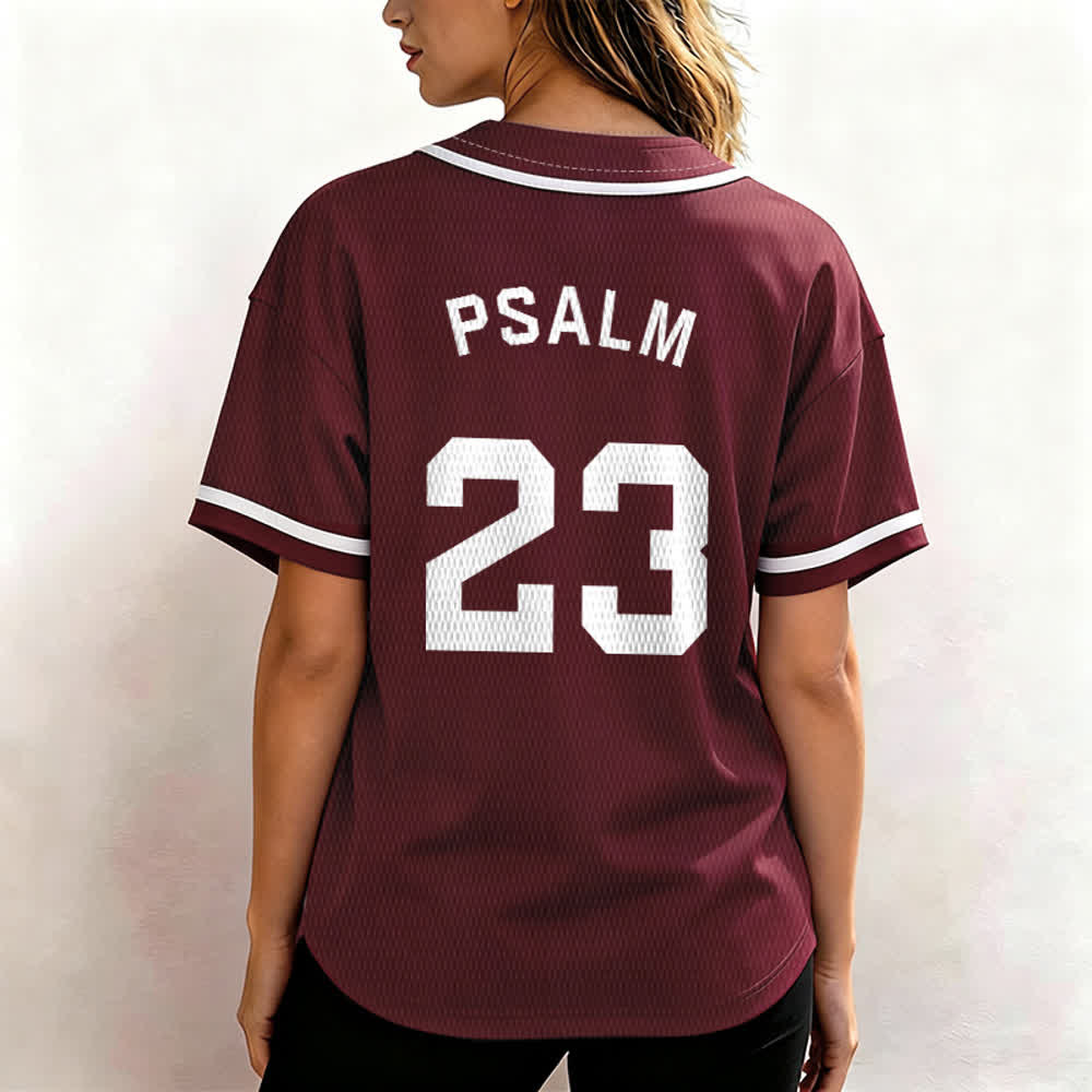 Maillot de baseball unisexe style rétro sport Christianartworkshop Psaume 23 - image 32