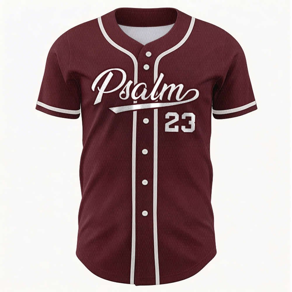 Maillot de baseball unisexe style rétro sport Christianartworkshop Psaume 23 - image 29