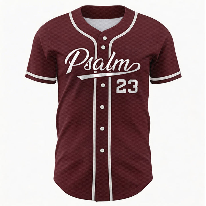 Maillot de baseball unisexe style rétro sport Christianartworkshop Psaume 23 - image 29