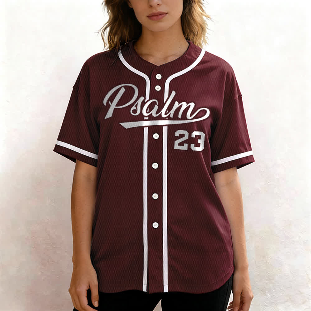 Maillot de baseball unisexe style rétro sport Christianartworkshop Psaume 23 - image 31